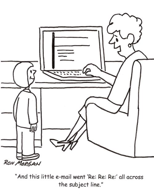 'And this little e-mail went 'Re: Re: Re:' all across the subject line.'