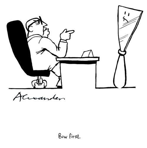 Bow first.