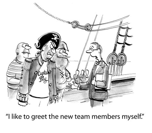 'I like to greet the new team members myself.'