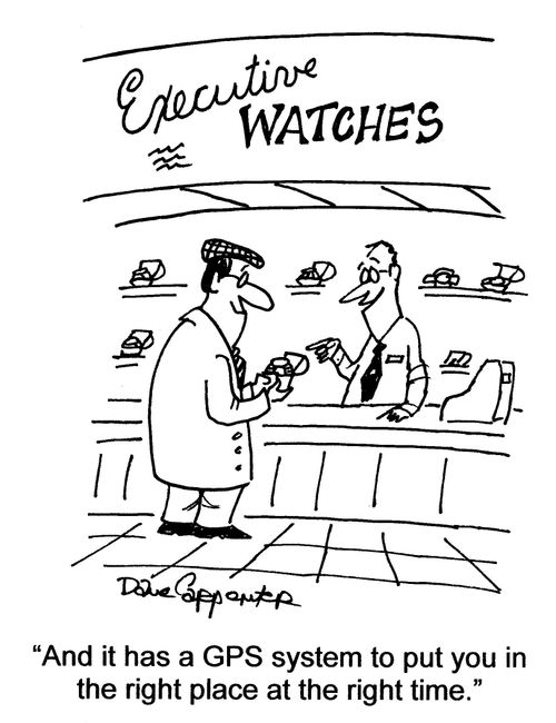 'And it has a GPS system to put you in the right place at the right time.'