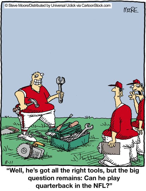 'Well, he's got all the right tools, but the big question remains: Can he play quarterback in the NFL?'