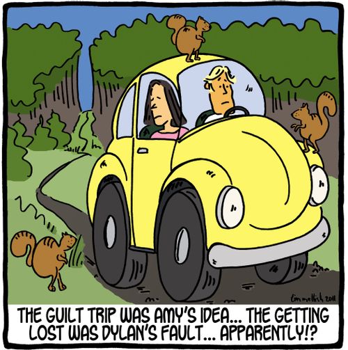 The guilt trip was Amy's idea... the getting lost was Dylan's fault... apparently.