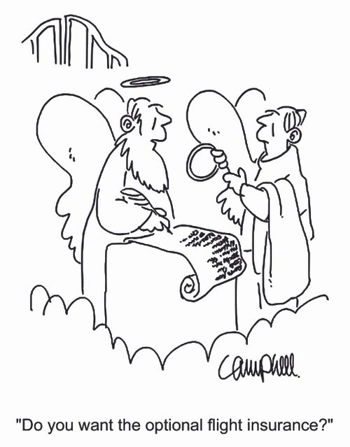 'Do you want the optional flight insurance?' 