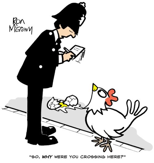 'So, why were you crossing here?'