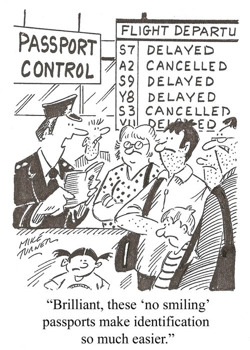 'Brilliant, these 'no smiling' passports make identification so much easier.'