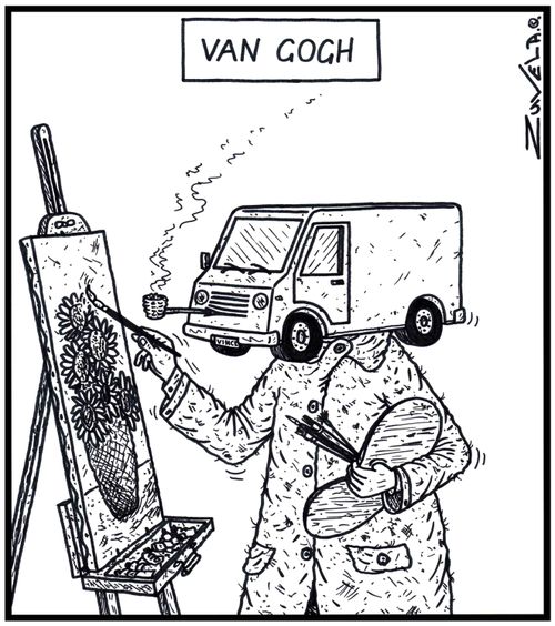 Vincent Van Gogh in the form of a Van.