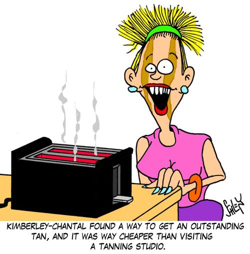 Kimberley-Chantal found a way to get an outstanding tan, and it was much cheaper than visiting a tanning studio.