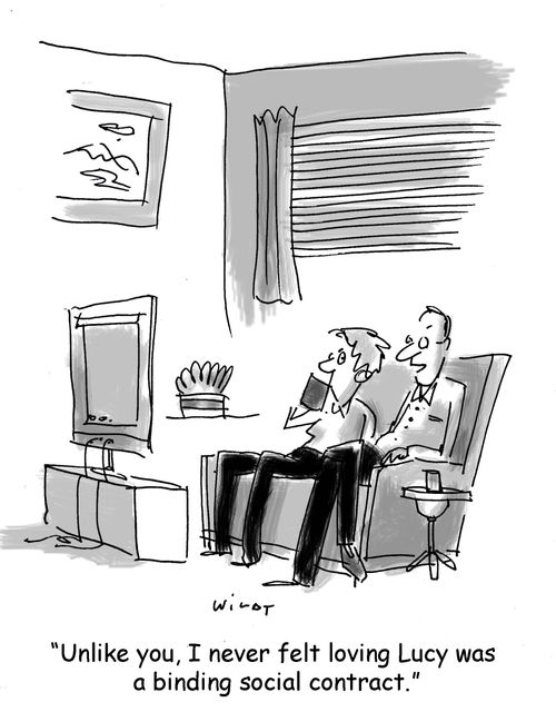 'Unlike you, I never felt loving Lucy was a binding social contract.'