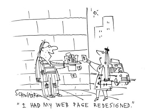 'I had my web page redesigned.'