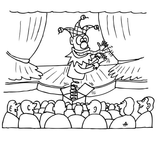 Jack-a-box in the theatre.