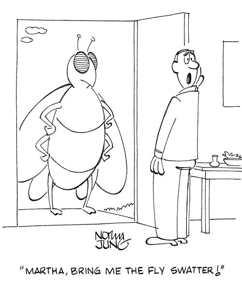 'Martha, bring me the fly swatter!'