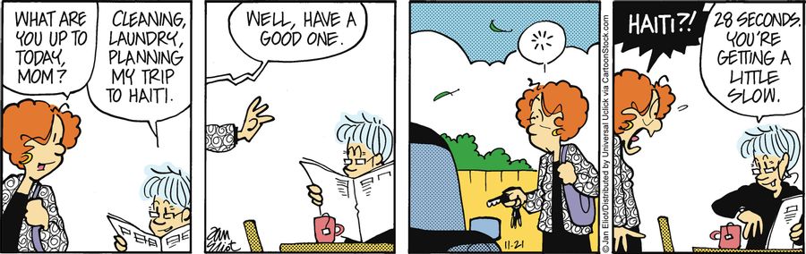 '28 seconds you're getting a little slow.'