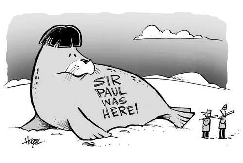 Sir Paul McCartney scolds Canadian Prime Minister over allowing seal hunt to continue.