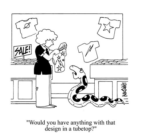 'Would you have anything with that design in a tubetop?'