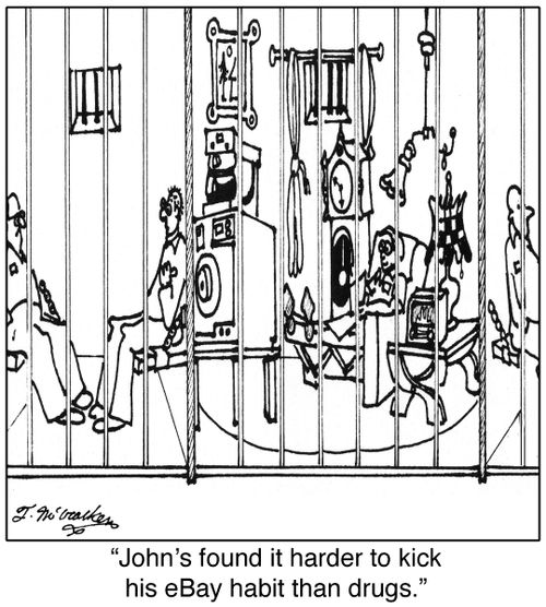 'John's found it harder to kick his eBay habit than drugs.'