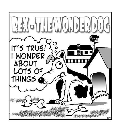 Rex the wonderdog - It's true! I wonder about lots of things.