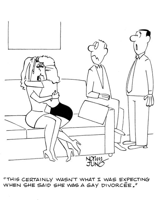 'This certainly wasn't what I was expecting when she said she was a gay divorcee.'