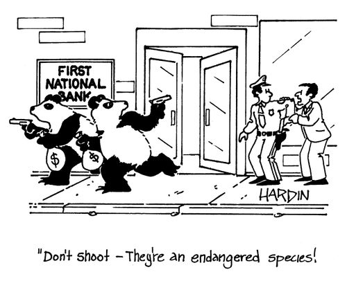 'Don't shoot - they're an endangered species!'