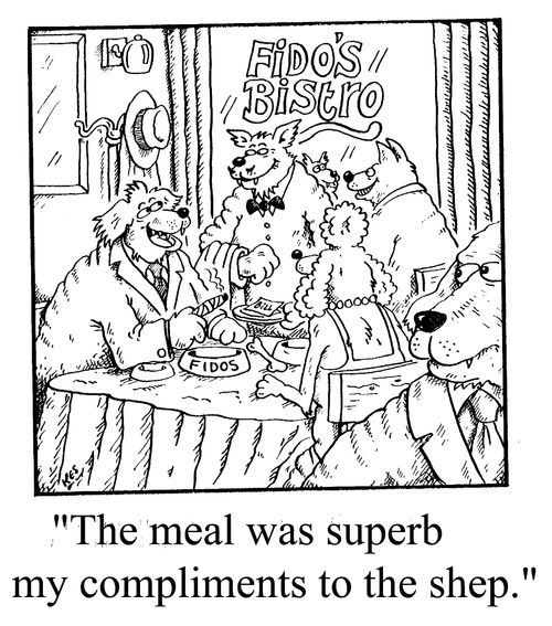 "The meal was superb...My compliments to the shep."