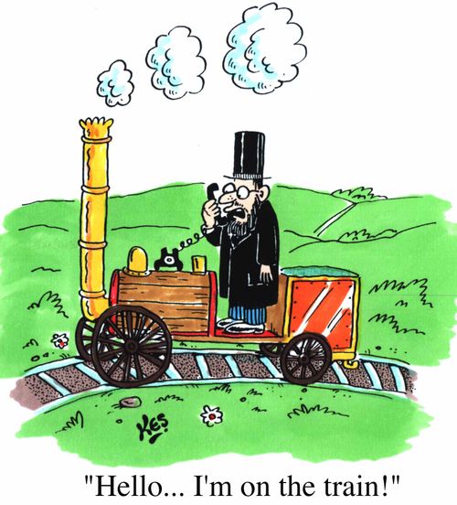 "Hello, I'm on the train!"