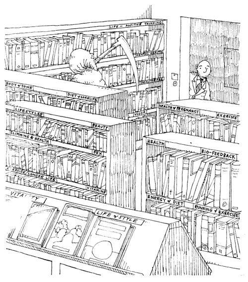 'Death in the 'life' section of library'