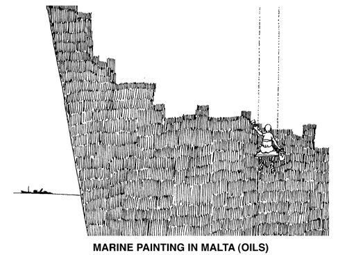 Marine painting in Malta (oils)