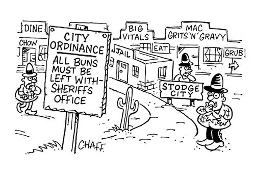 City Ordinance: All buns must be left with Sheriffs office.