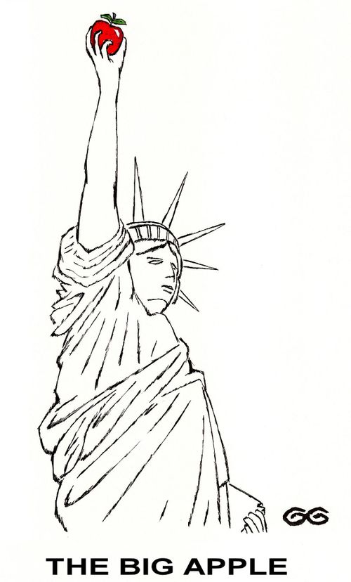 The big apple.
