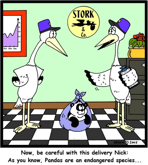 'Now, be careful with this delivery Nick: As you know, Pandas are an endangered species...'