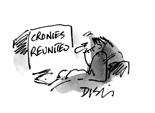 Cronies reunited.