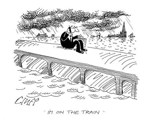 'I'm on the train.'