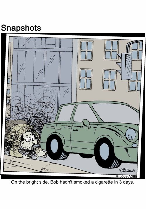 On the bright side, Bob hadn't smoked a cigarette in 3 days.