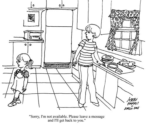 'Sorry, I'm not available. Please leave a message and I'll get back to you.'