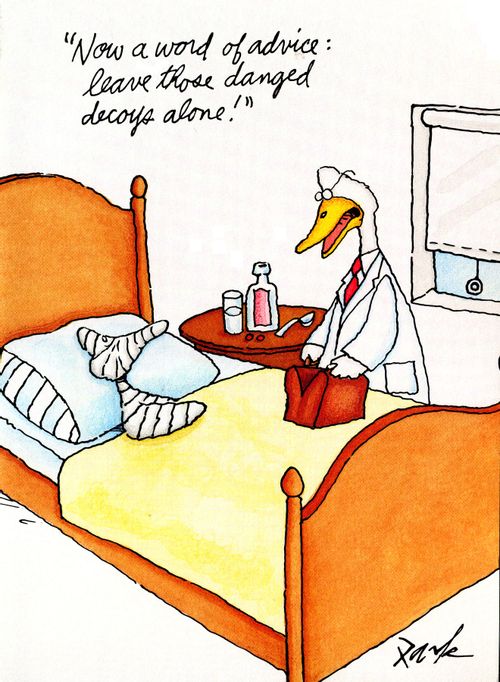 'Now a word of advice: leave those danged decoys alone!'