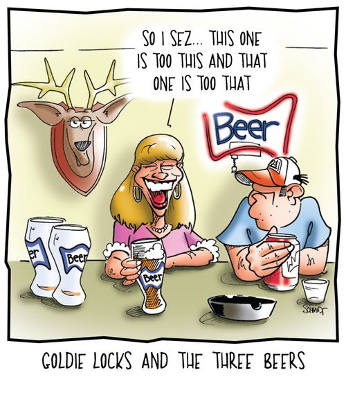 Goldie Locks and the three beers.