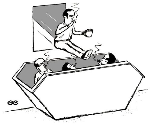 Building with Chute and Skip for Smokers.