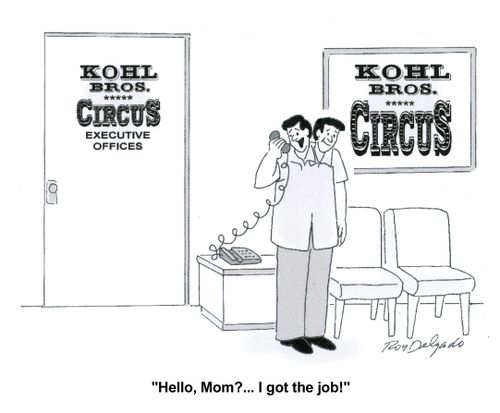 'Hello, Mom? ... I got the job!'