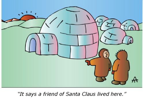'It says a friend of Santa Claus lived here.'
