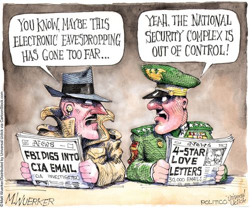 'You know, maybe this electronic eavesdripping has gone too far...'