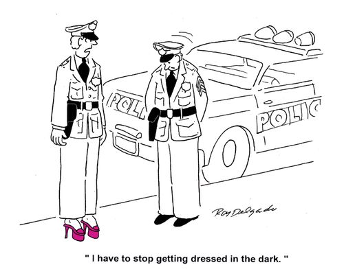 'I have to stop getting dressed in the dark.'