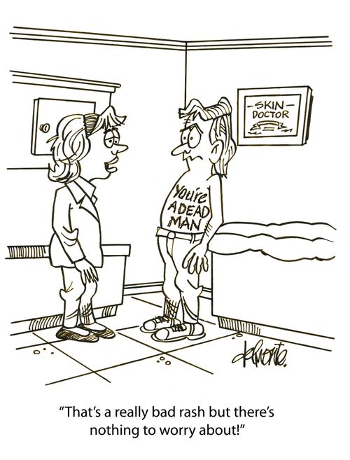 'That's a really bad rash but it's nothing to worry about!'