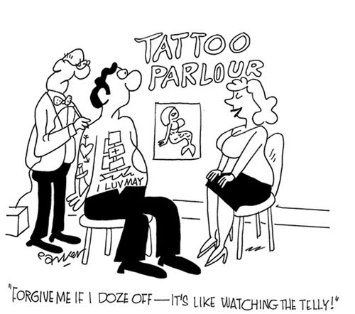 'Forgive me if I doze off-it's like watching the telly!'
