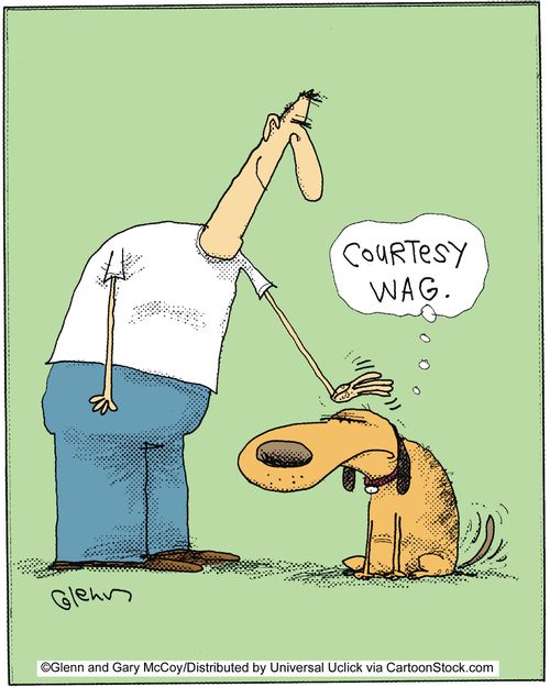 'Courtesy wag.'
