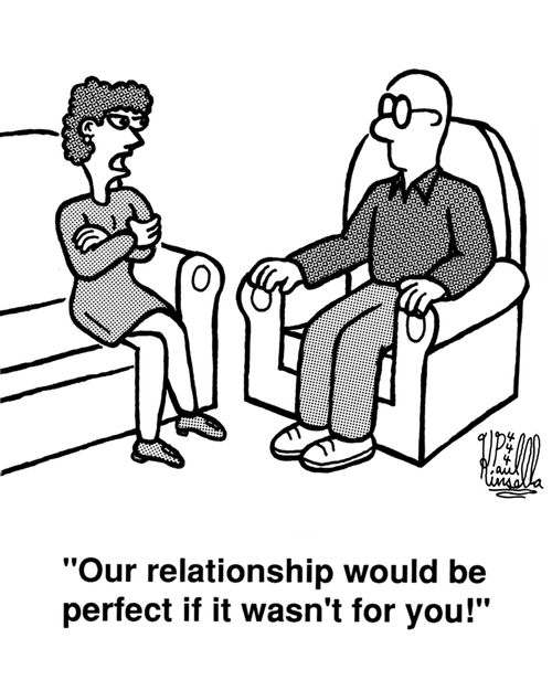 'Our relationship would be perfect if it wasn't for you!'