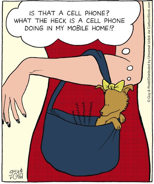 'Is that a cell phone? What the heck is a cell phone doing in my mobile home?'