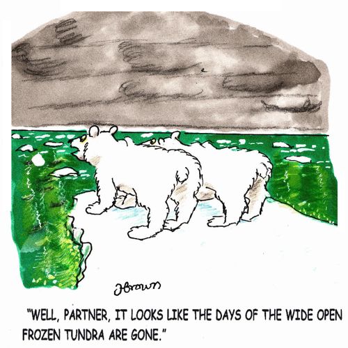'Well, partner, it looks like the days of the wide open frozen tundra are gone.'