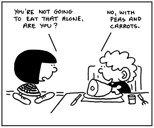 'You're not going to eat that alone are you?'