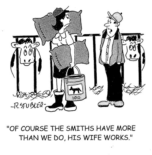 'Of course the Smiths have more than we do. His wife works.'