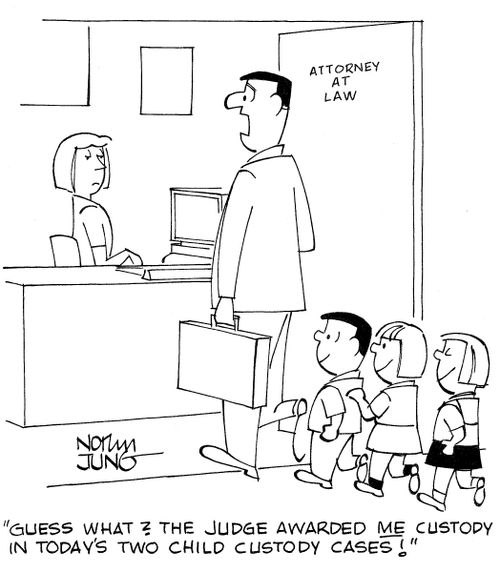 'Guess what? The judge awarded ME custody in today's two child custody cases!'