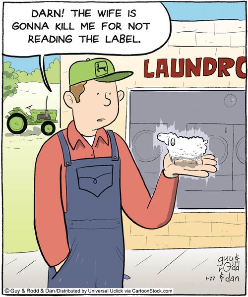 'Darn! The wife is gonna kill me for not reading the label.'